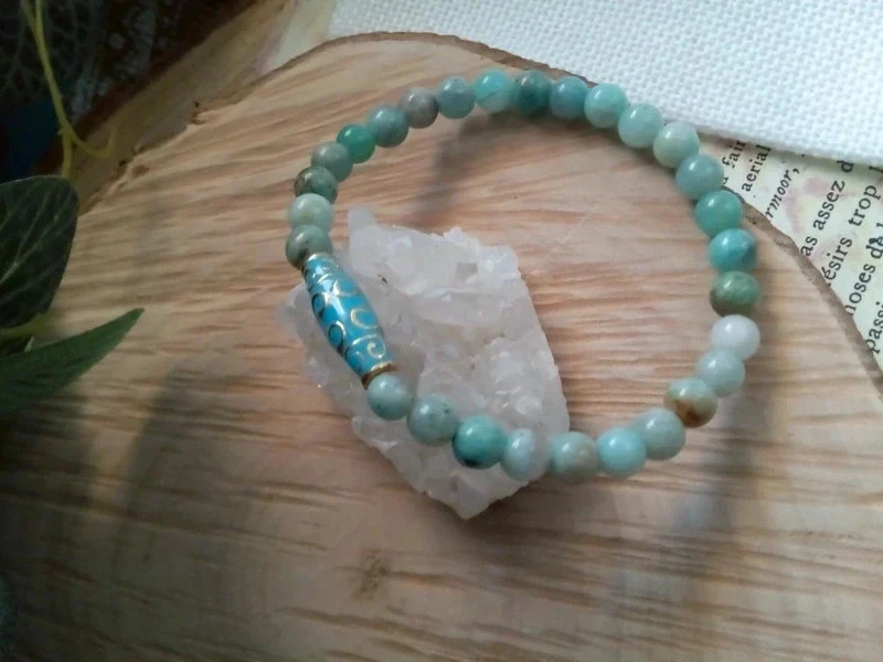 Bracelet bouddhiste amazonite – photo 2